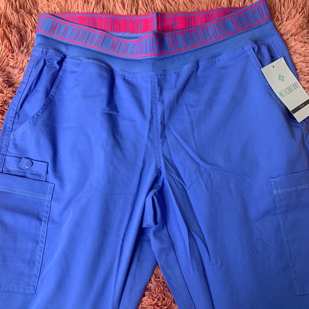 XL GENTLY used Light blue/CEIL Womens Scrub Pants- Med Couture